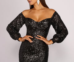 Lara Formal Sequin Mini Dress Oshnow