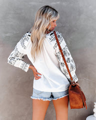 Las Ventanas Cotton Embroidered Top Oshnow