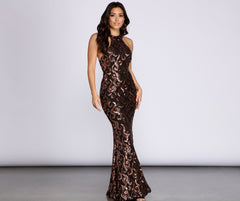 Lei Formal Sequin Mermaid Dress Oshnow