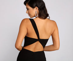 Leilani Formal One-Shoulder Open Back Dress Oshnow