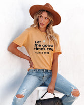Let The Good Times Roll Cotton Blend Tee Oshnow