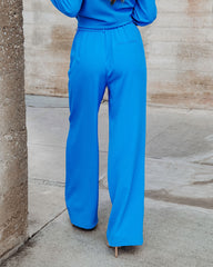 Level Up Pocketed Wide Leg Pants - Blue Oshnow