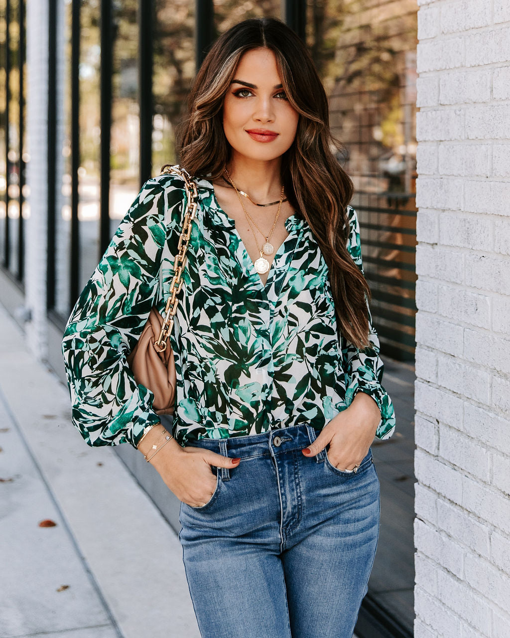 Lewyn Floral Damsel Blouse Oshnow