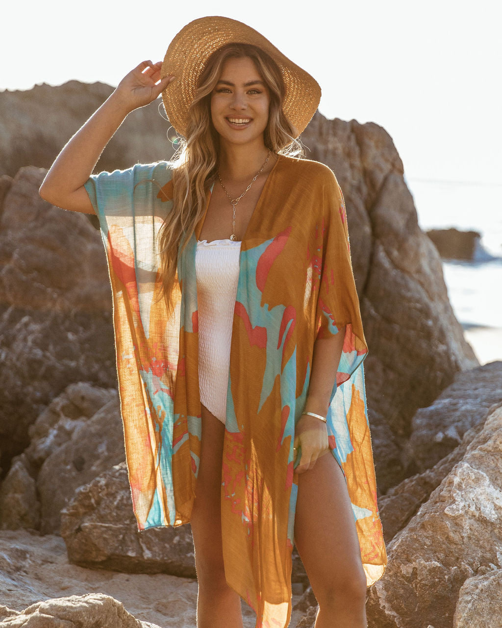 Lilith Printed Kimono - Maui Oshnow
