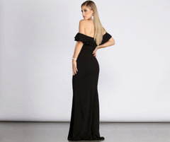 Lindsay Double Ruffle Formal Dress Oshnow