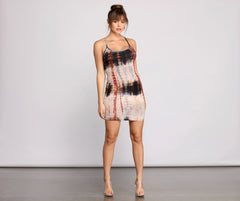 Live It Up Tie Dye Knit Mini Dress Oshnow