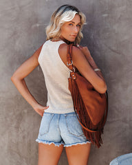 Live To Love Knit Tank - Cream Oshnow