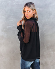 Locket Sheer Ruffle Blouse Oshnow