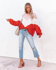 Lola Lightweight Chevron Knit Top Oshnow