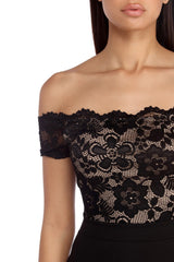 Lola Off The Shoulder Lace Dress Oshnow