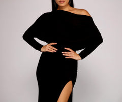 Londyn Formal High Slit Convertible Dress Oshnow