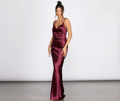 Londyn Formal Sleeveless Satin Dress Oshnow