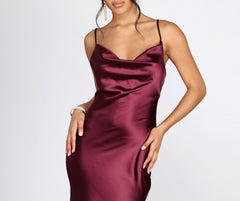 Londyn Formal Sleeveless Satin Dress Oshnow
