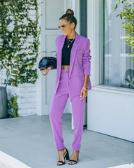 Long Shot Pocketed High Rise Trousers - Lilac Oshnow