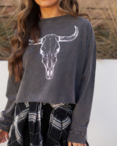 Longhorn Cotton Vintage Long Sleeve Tee Oshnow