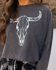 Longhorn Cotton Vintage Long Sleeve Tee Oshnow