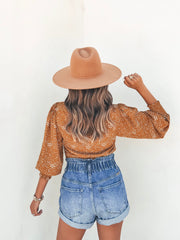 Look So Good Printed Crop Top Oshnow