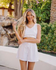 Lost In Paradise French Terry Crop Knit Tank Oshnow