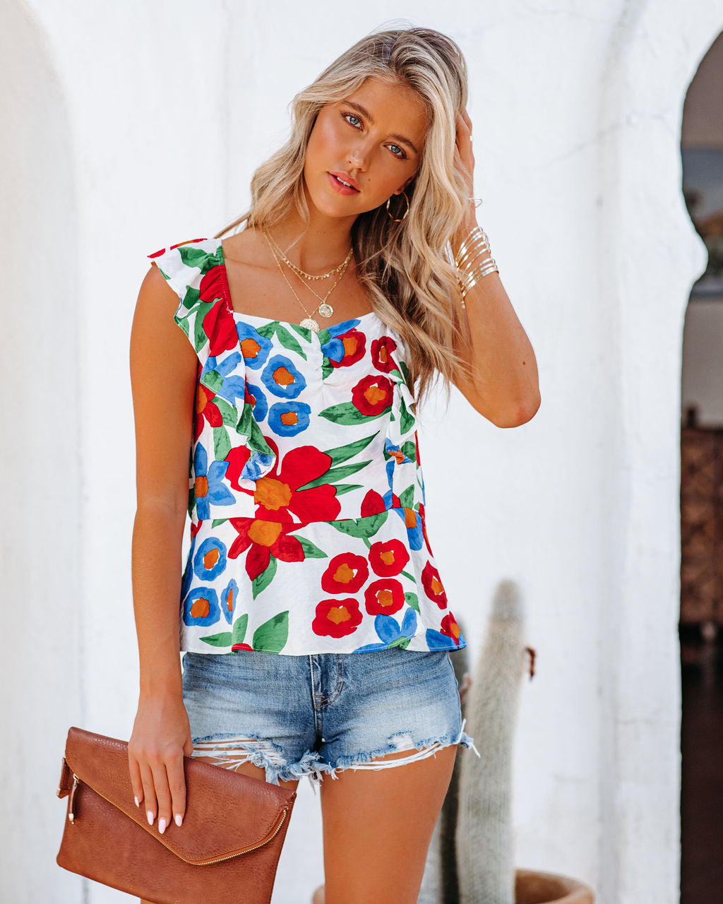 Love Grows Fonder Ruffle Peplum Tank Oshnow