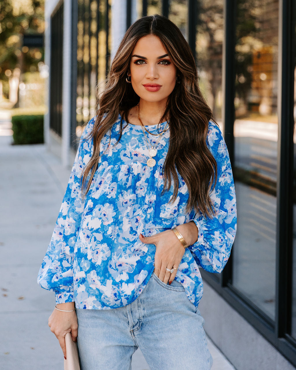 Love Me Forever Floral Babydoll Blouse Oshnow