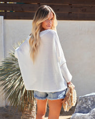 Lovell Boat Neck Thermal Knit Top - Marshmallow Oshnow