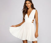 Lovely In Linen Sleeveless Skater Dress Oshnow