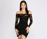 Lovely Look Lace Off Shoulder Mini Dress Oshnow