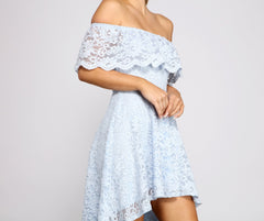 Loving Lace High Low Skater Dress Oshnow