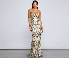 Luana Formal Open Back Sequin Dress Oshnow