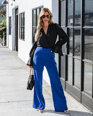 Luna Satin Ruffle Bodysuit - Black - SALE Oshnow