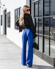 Luna Satin Ruffle Bodysuit - Black - SALE Oshnow