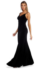 Lyanna Formal Velvet Mermaid Dress Oshnow