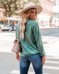 Lynn Satin Button Down Blouse - Jade Oshnow