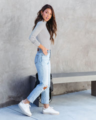 Lyonnette Stripe Turtleneck Bodysuit - Black/White Oshnow