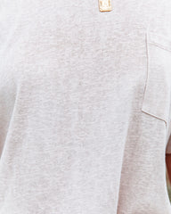 Magnolia Cotton Blend Pocket Tee - Beige Oshnow