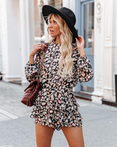 Maize Printed Shimmer Ruffle Romper Oshnow