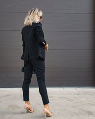 Making Boss Moves Pocketed Straight Leg Pants - Black Oshnow