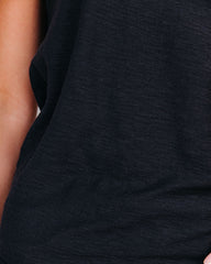 Malibu Crewneck Tee - Black Oshnow