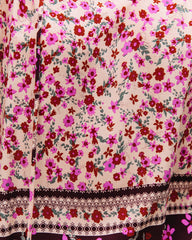 Maloney Printed Tassel Top - Natural Oshnow