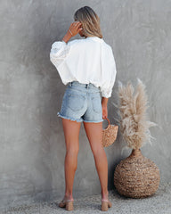 Malta Cotton Eyelet Button Down Top Oshnow
