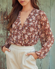 Manning Floral Drape Bodysuit Oshnow