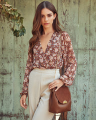 Manning Floral Drape Bodysuit Oshnow