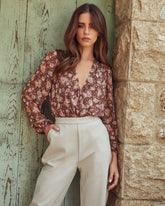 Manning Floral Drape Bodysuit Oshnow