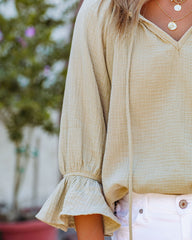 Matty Cotton Tassel Top - Thyme Oshnow