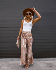 Mckenna Printed Bell Bottom Pants Oshnow