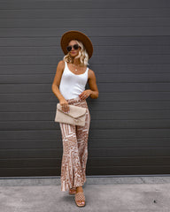 Mckenna Printed Bell Bottom Pants Oshnow