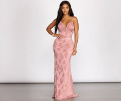 Mia Formal Velvet Burnout Dress Oshnow