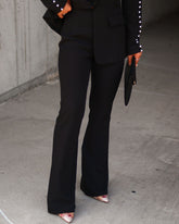 Michella Wide Leg Pants - Black Oshnow