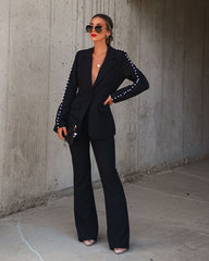 Michella Wide Leg Pants - Black Oshnow