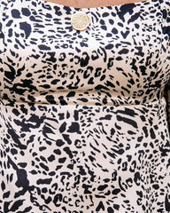 Mika Printed Crop Blouse Oshnow